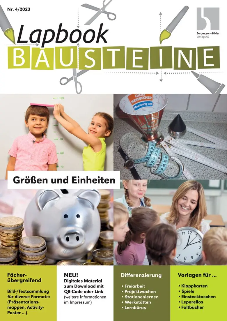 Größen und Einheiten - Lapbook Bausteine