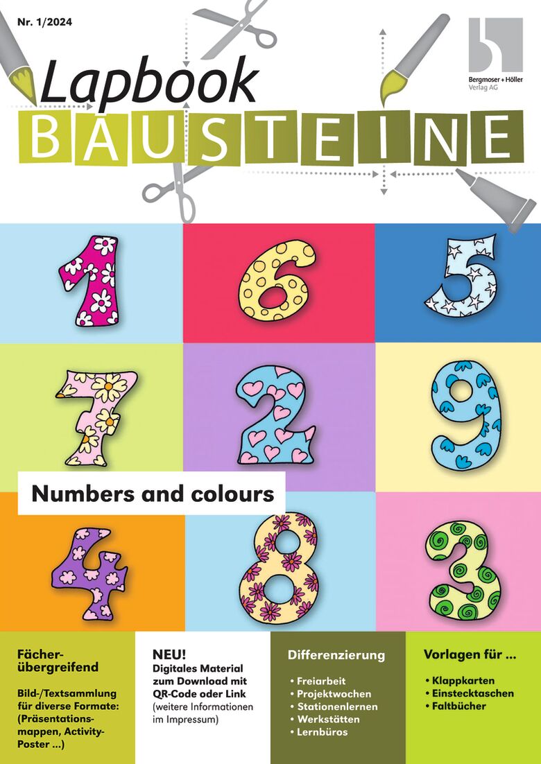 Numbers and colours - Lapbook Bausteine