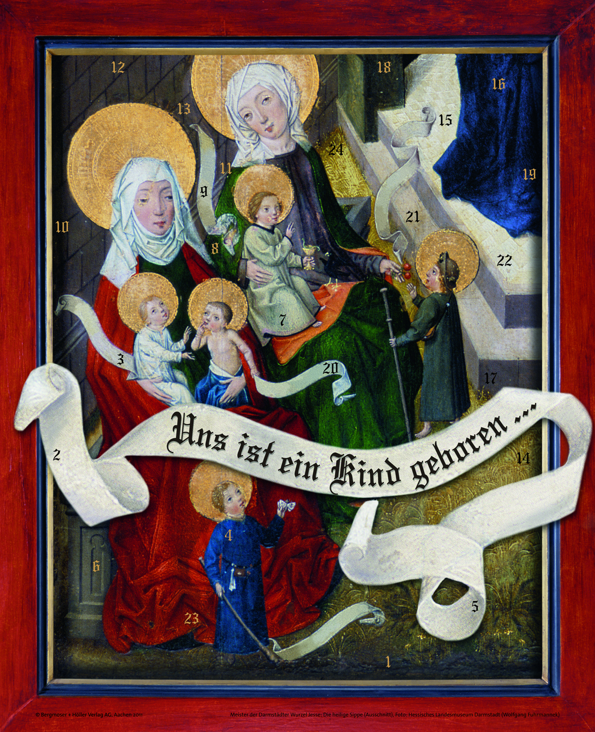 Uns ist ein Kind geboren - Fensterbild-Adventskalender