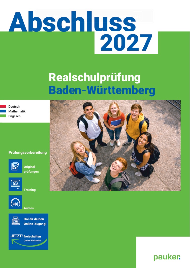 Prüfungsvorbereitung für Realschule Baden-Württemberg | 3-Fächer-Kombi - Prüfungsvorbereitung Baden-Württemberg