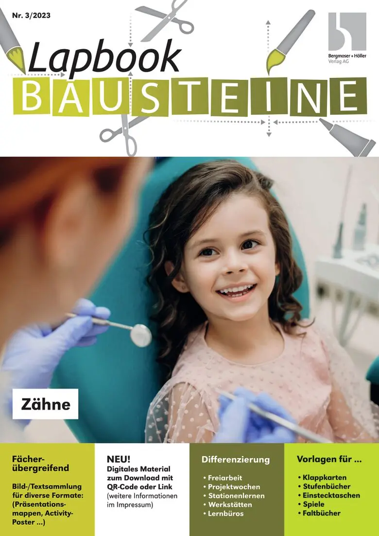 Zähne - Lapbook Bausteine