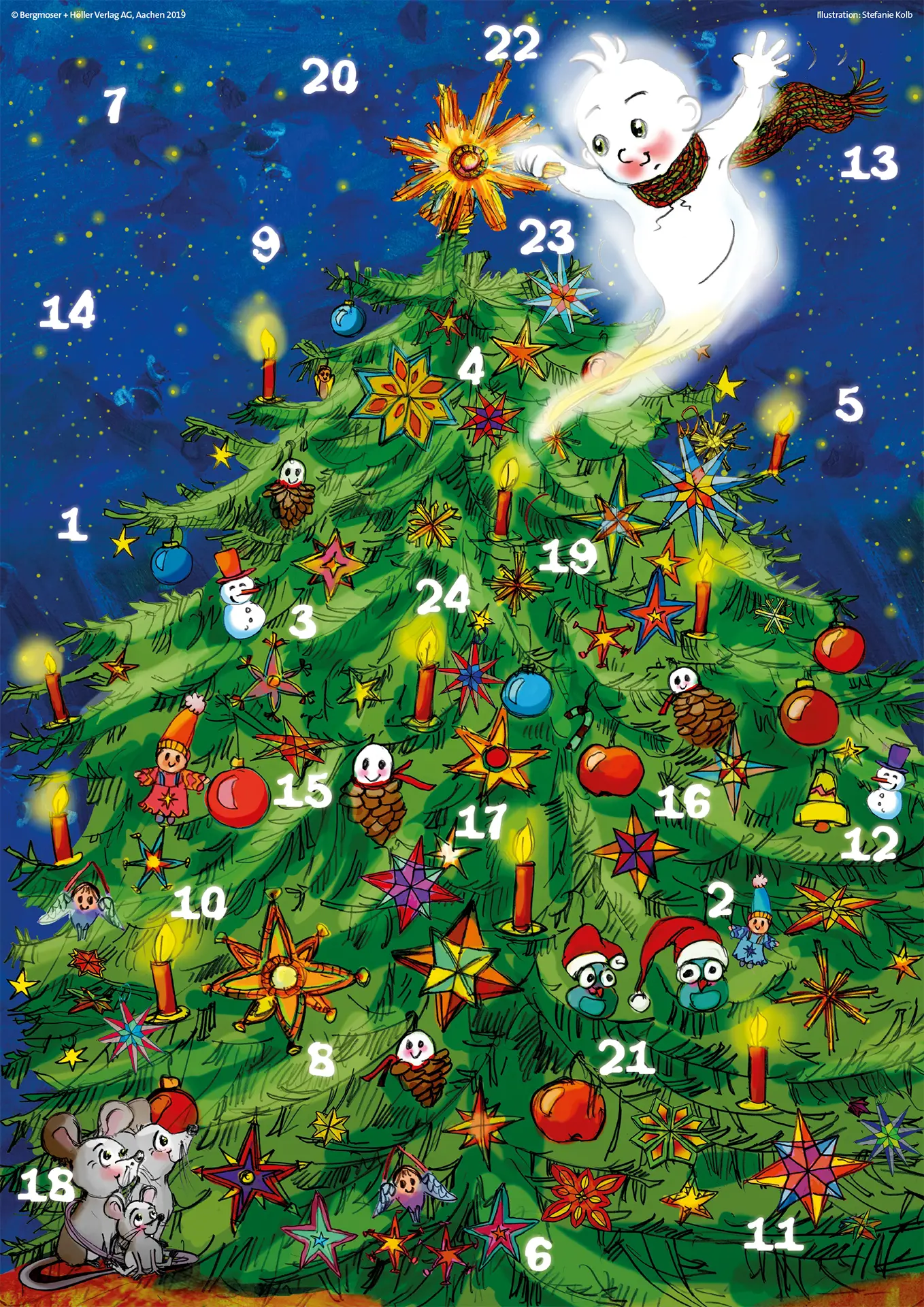 Bartholo, das Adventsgespenst - Fensterbild-Adventskalender