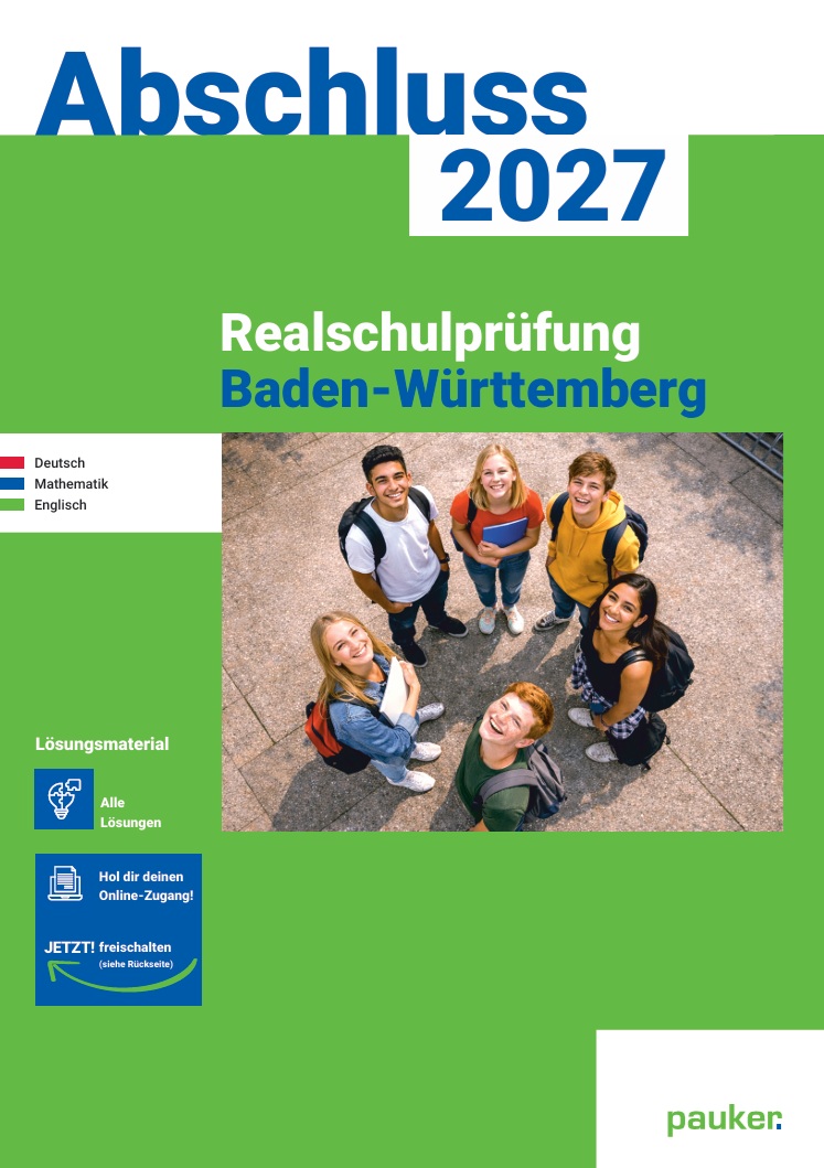 Lösungen Realschulprüfung Baden-Württemberg | 3-Fächer-Kombi - Prüfungsvorbereitung Baden-Württemberg