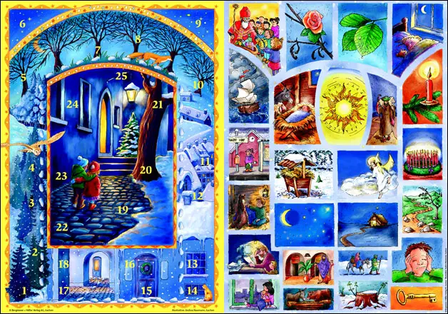 Advents-Kiesel auf dem Weihnachtsweg - Fensterbild-Adventskalender