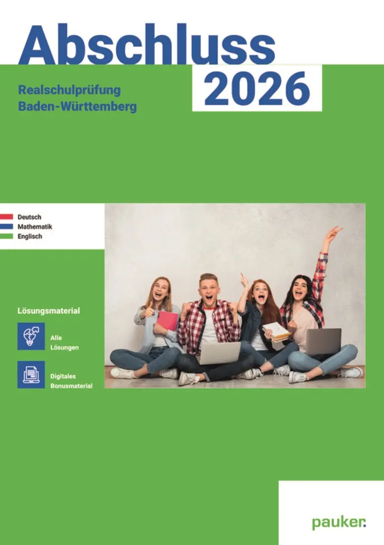 Deutsch, Mathe und Englisch - Realschule - Lösungsband - Prüfungsvorbereitung Baden-Württemberg