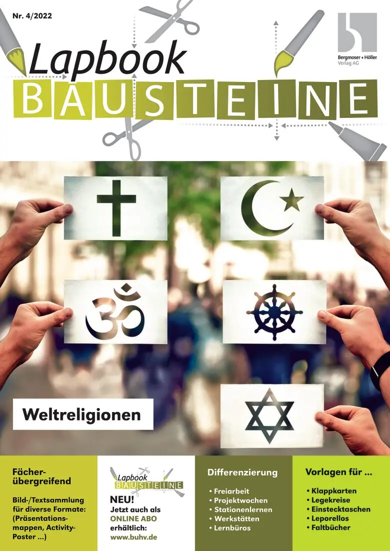 Weltreligionen - Lapbook Bausteine