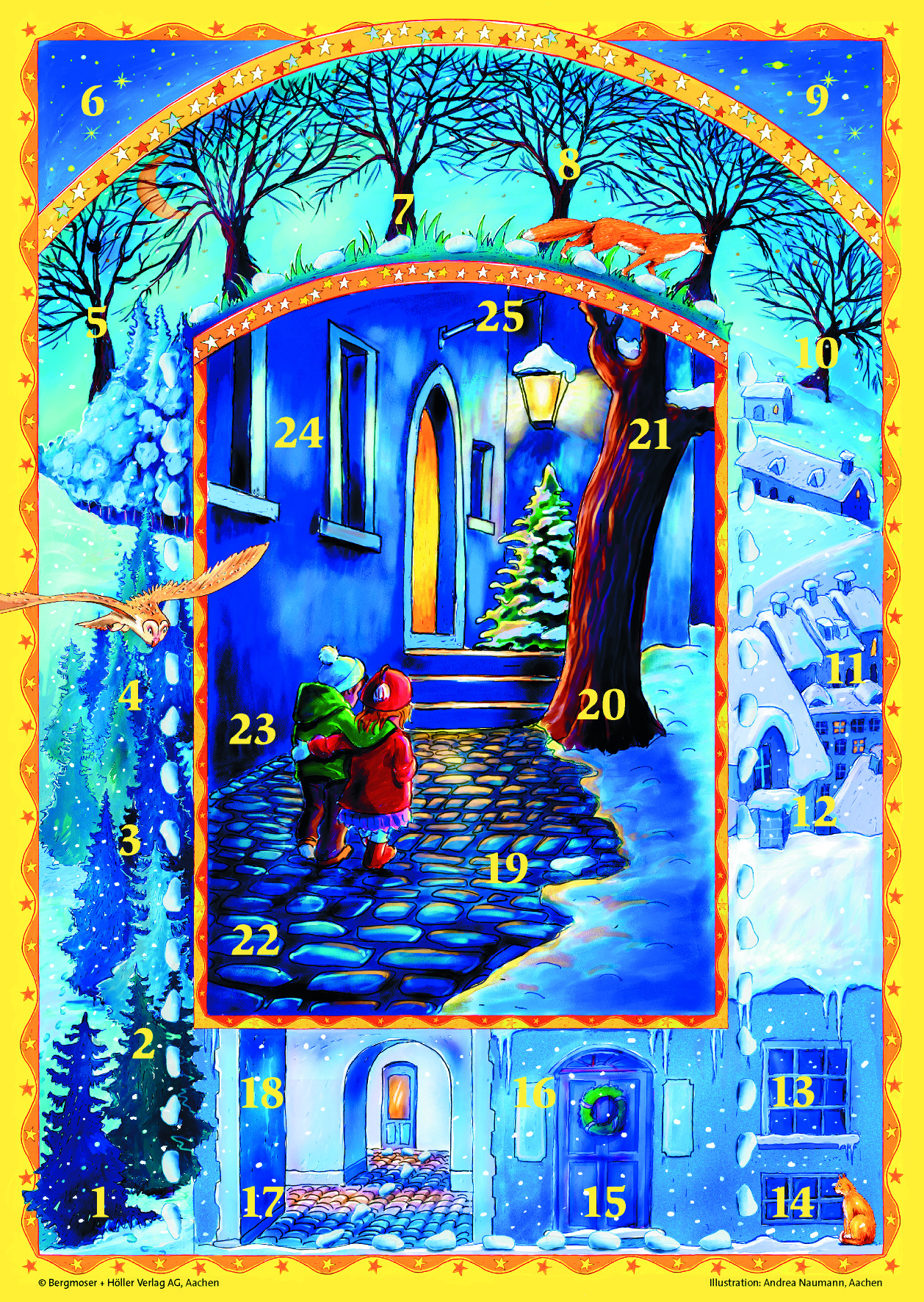 Advents-Kiesel auf dem Weihnachtsweg - Fensterbild-Adventskalender