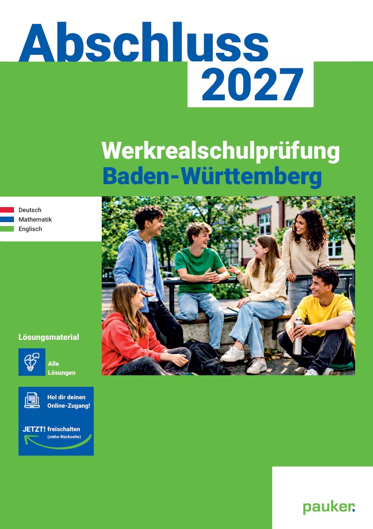 Lösungen Werkrealschulprüfung Baden-Württemberg | 3-Fächer-Kombi - Prüfungsvorbereitung Baden-Württemberg