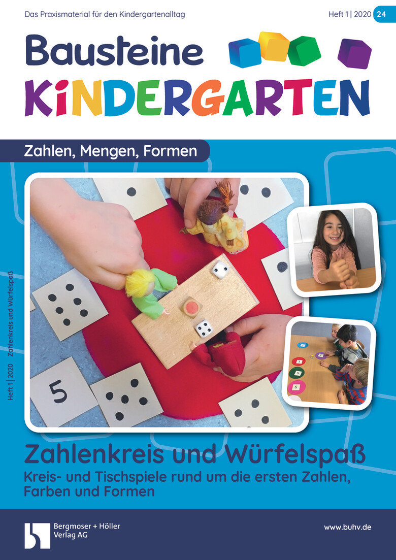 Zahlenkreis und Würfelspaß - Bausteine Kindergarten - Zahlen, Mengen, Formen