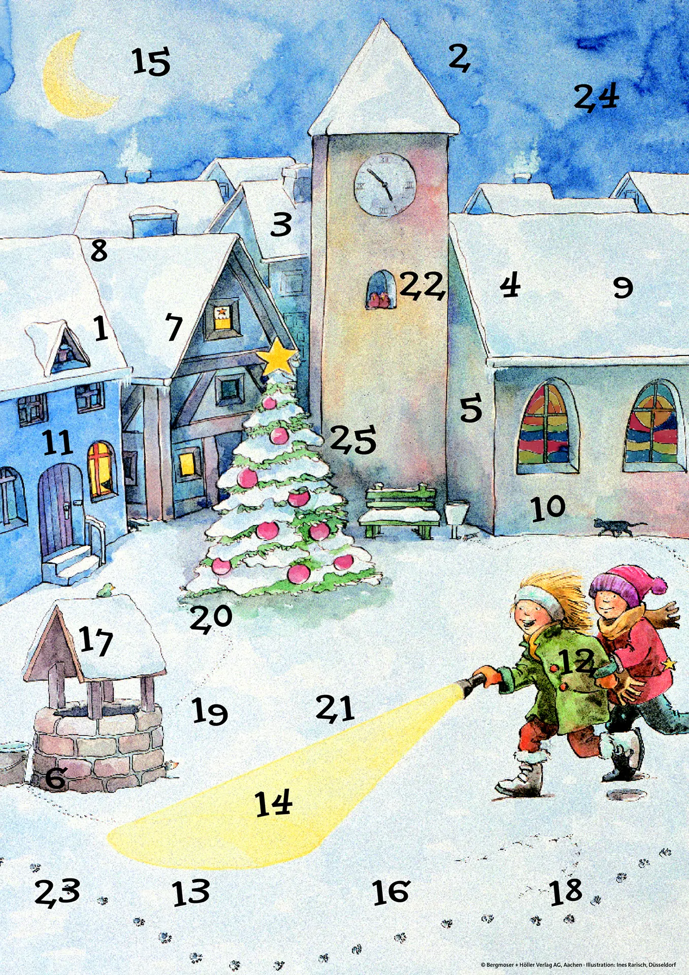 Lena und die Weihnachtsdetektive - Fensterbild-Adventskalender