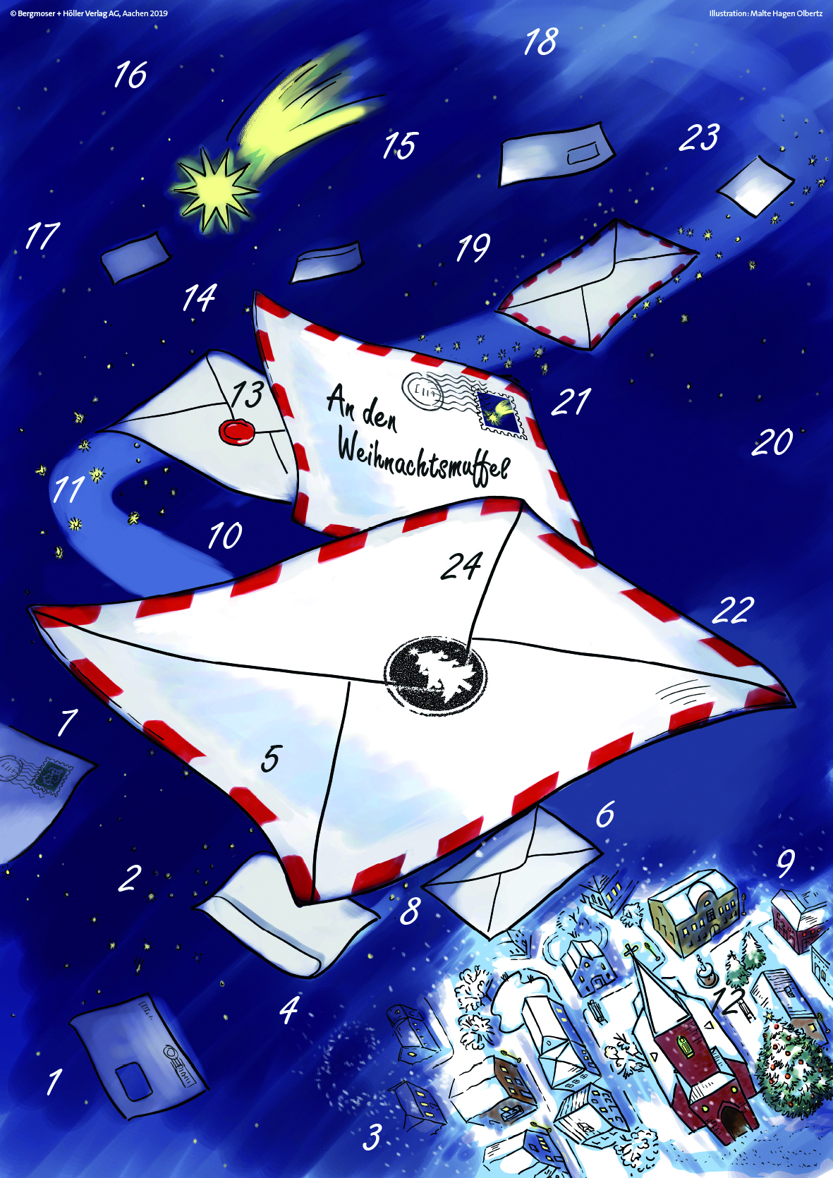 Briefe an den Weihnachtsmuffel - Fensterbild-Adventskalender