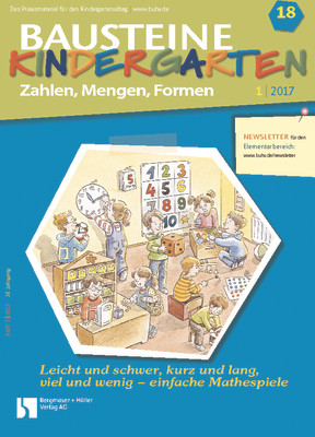 Leicht und schwer, kurz und lang, viel und wenig - einfache Mathespiele - Bausteine Kindergarten - Zahlen, Mengen, Formen
