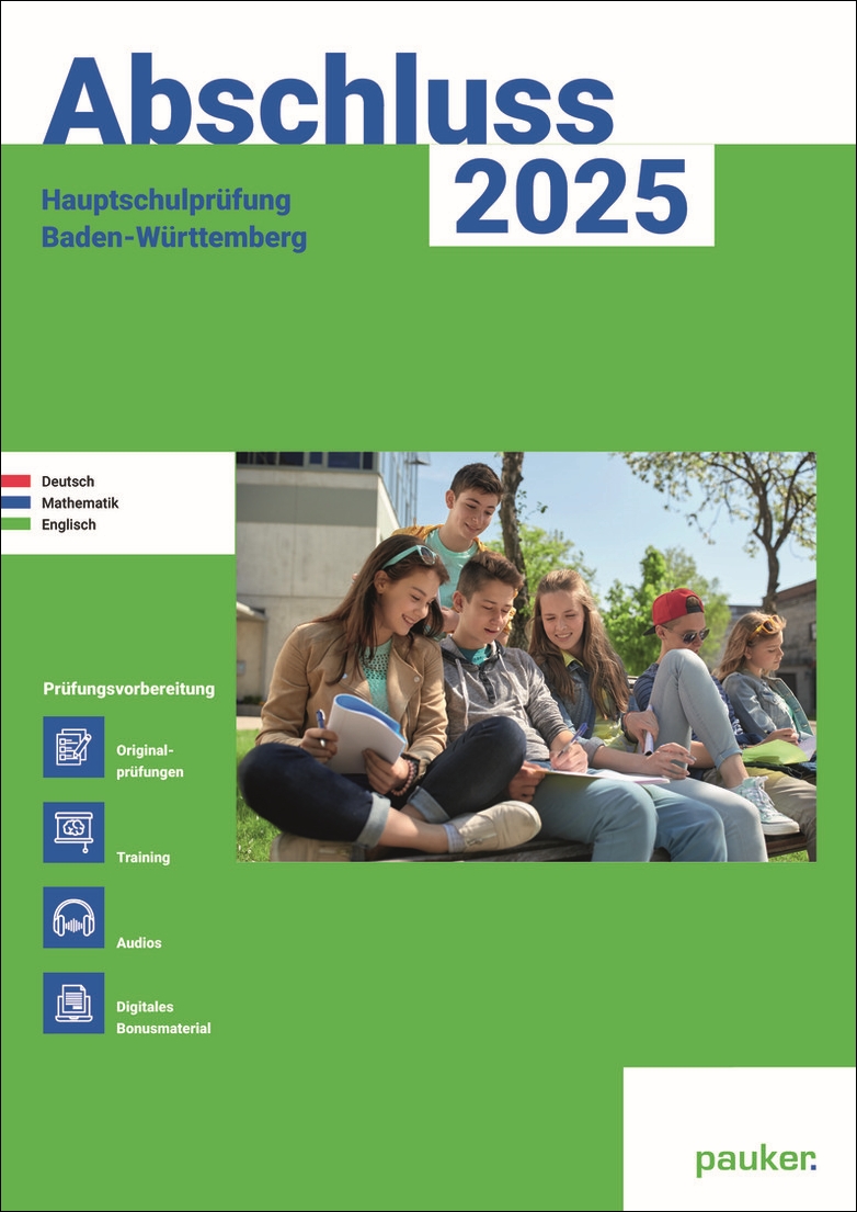 Deutsch, Mathe und Englisch - Hauptschule - Prüfungsvorbereitung Baden-Württemberg