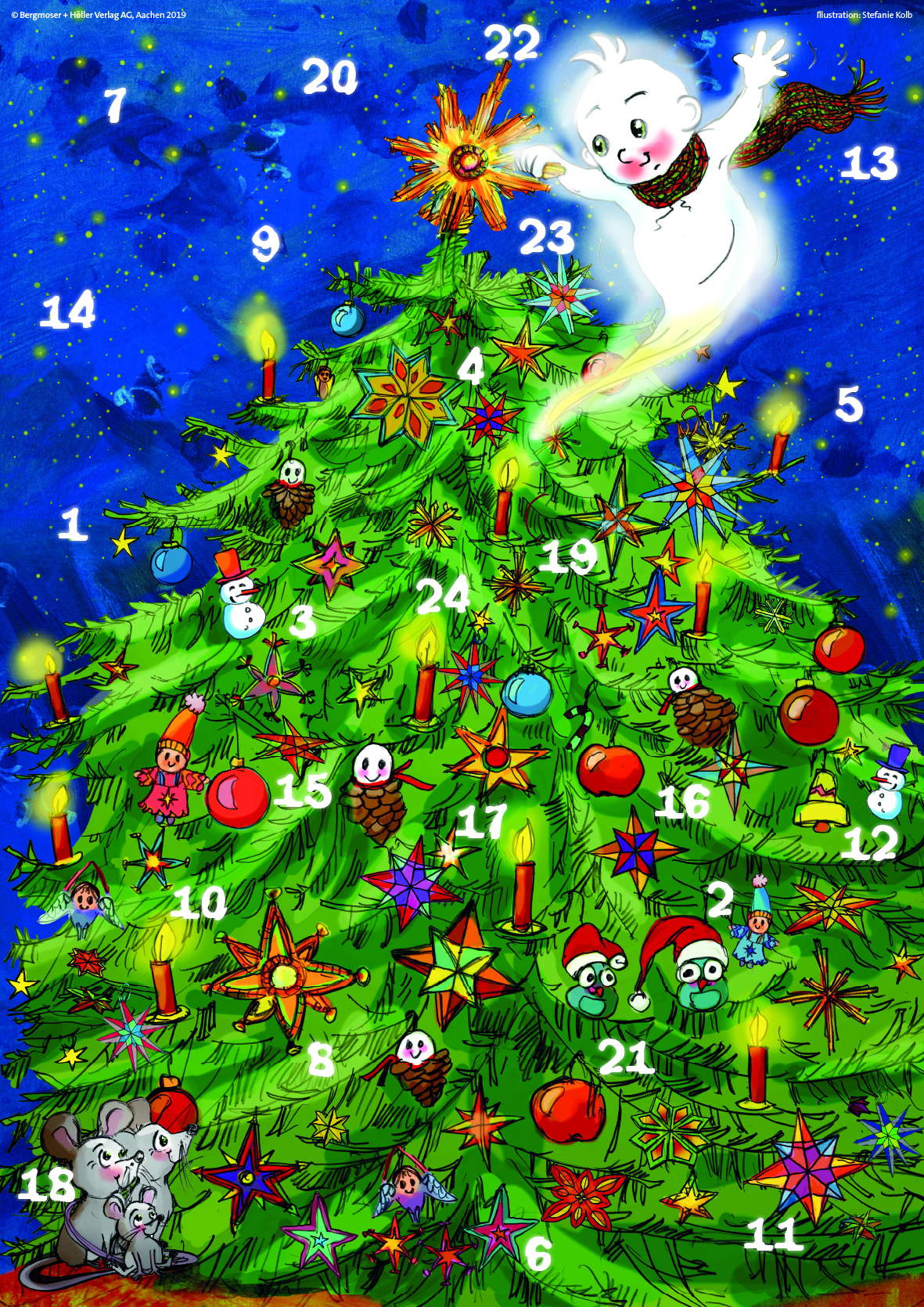 Bartholo, das Adventsgespenst - Fensterbild-Adventskalender