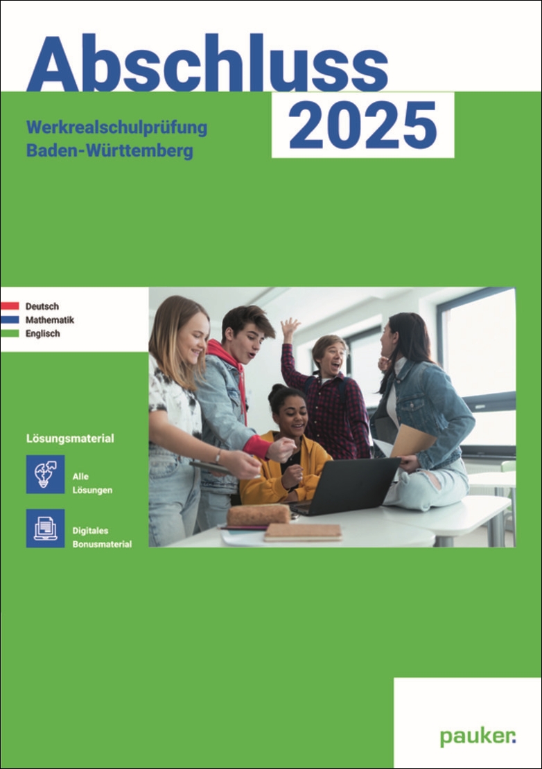 Deutsch, Mathe und Englisch - Werkrealschule - Lösungsband - Prüfungsvorbereitung Baden-Württemberg