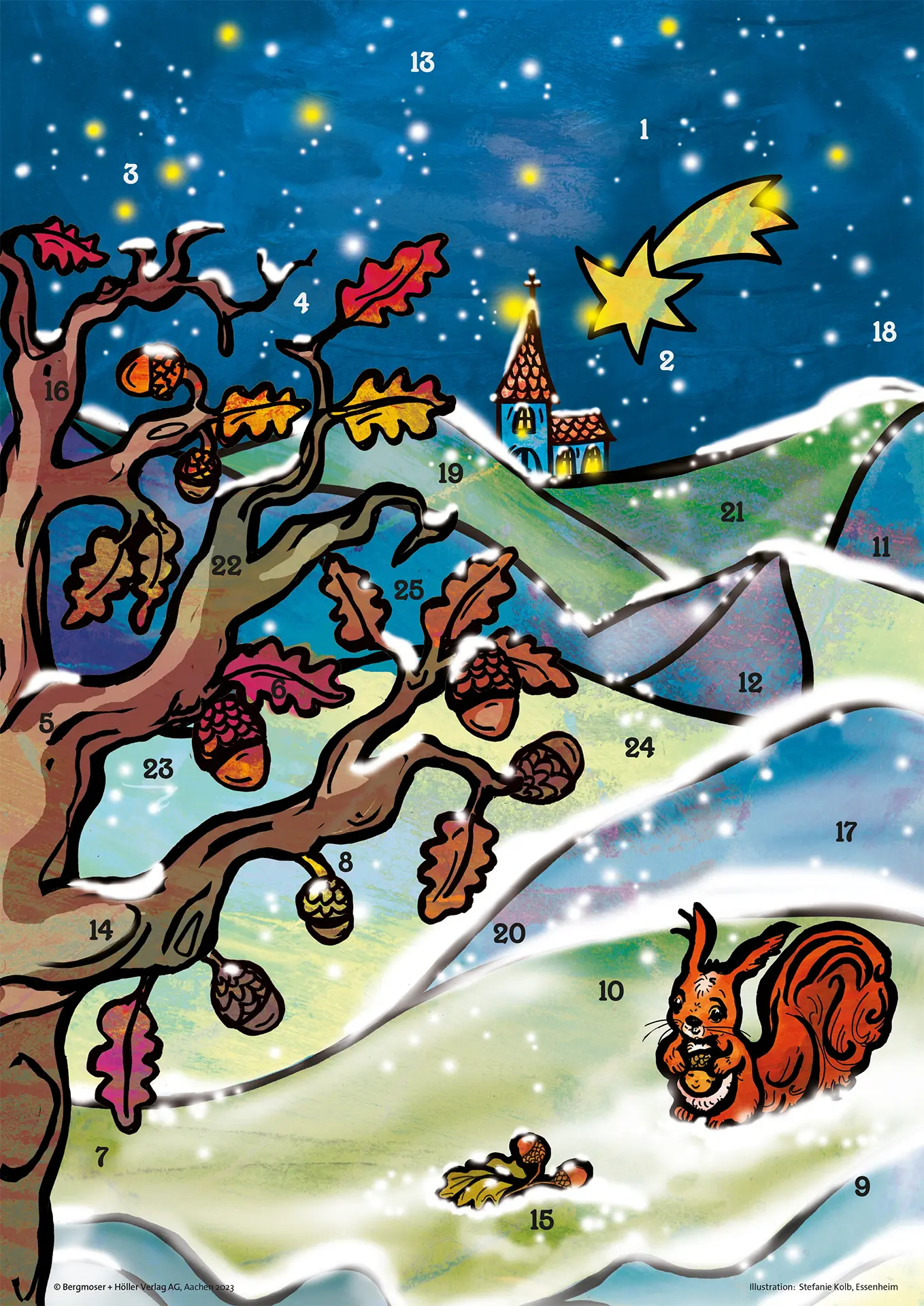 Fibi und die Adventsnuss - Fensterbild-Adventskalender