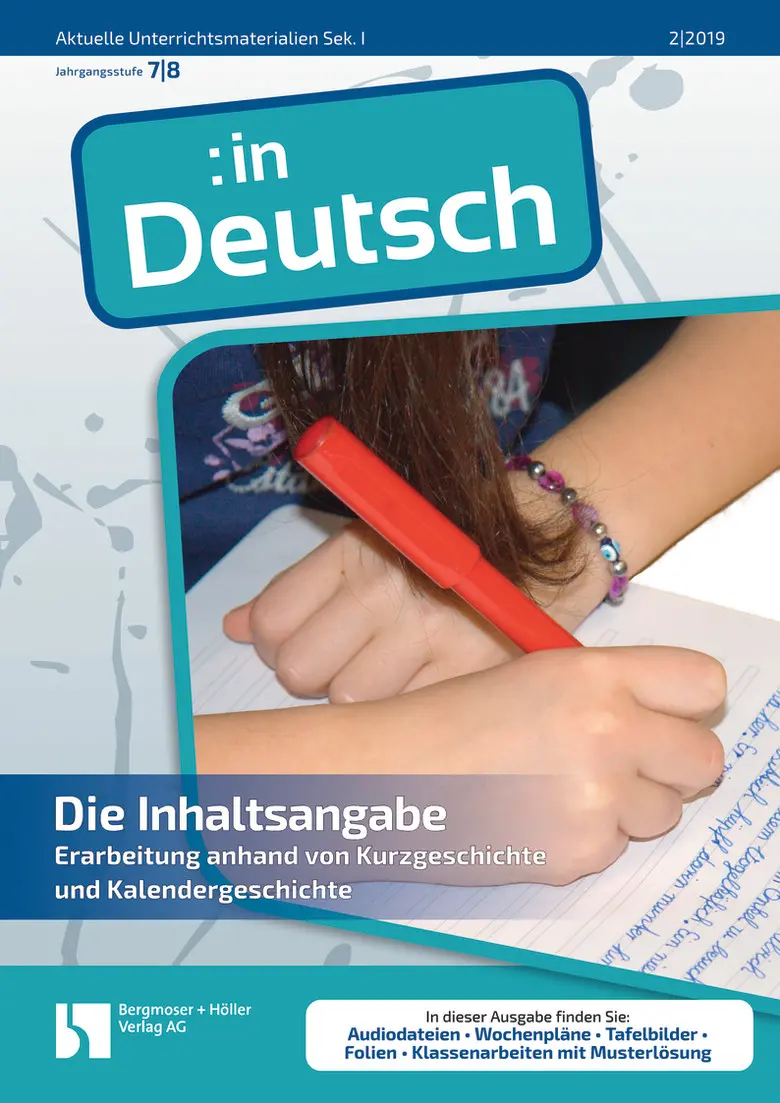 Die Inhaltsangabe - MEIN FACH - Deutsch Sek I