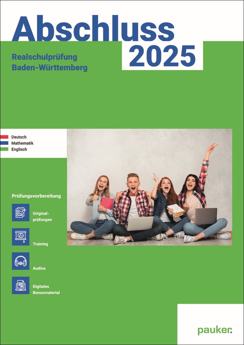 Deutsch, Mathe und Englisch - Realschule - Prüfungsvorbereitung Baden-Württemberg