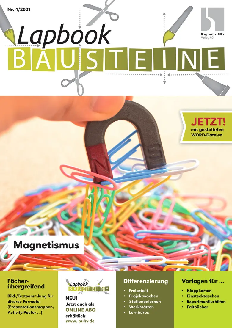 Magnetismus - Lapbook Bausteine