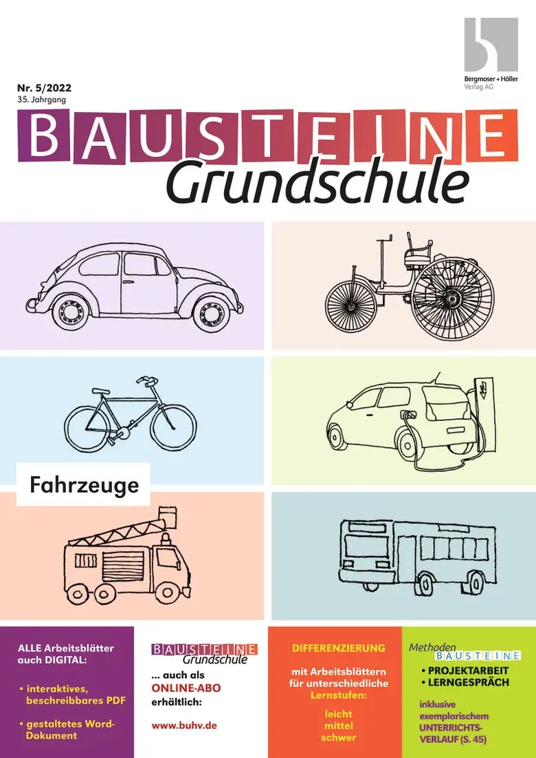 Fahrzeuge - Bausteine Grundschule