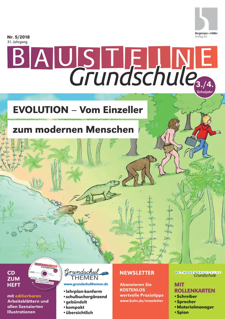 Evolution - Vom Einzeller zum modernen Menschen - Bausteine Grundschule