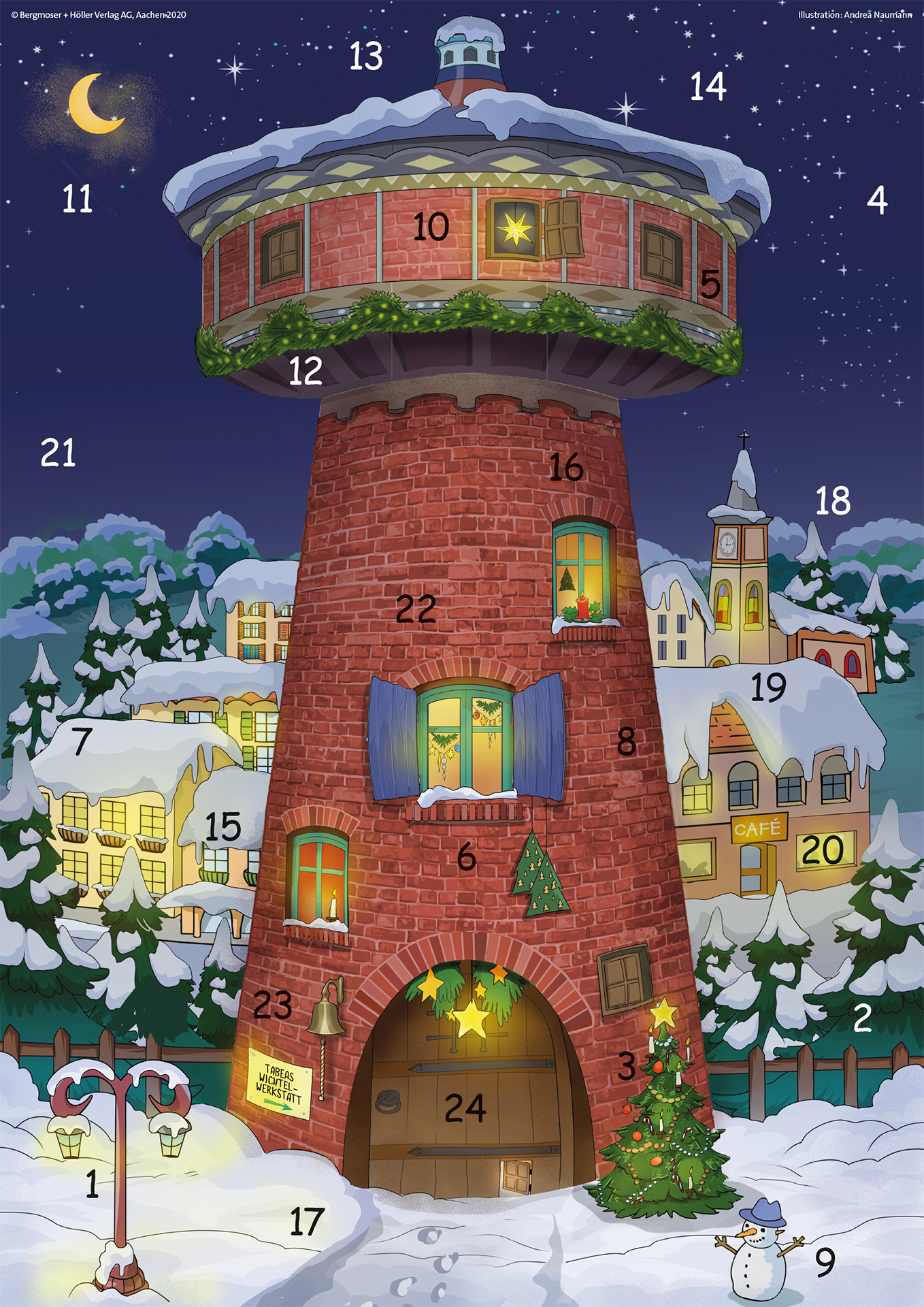 Die Adventskinder aus dem Rummelturm - Fensterbild-Adventskalender
