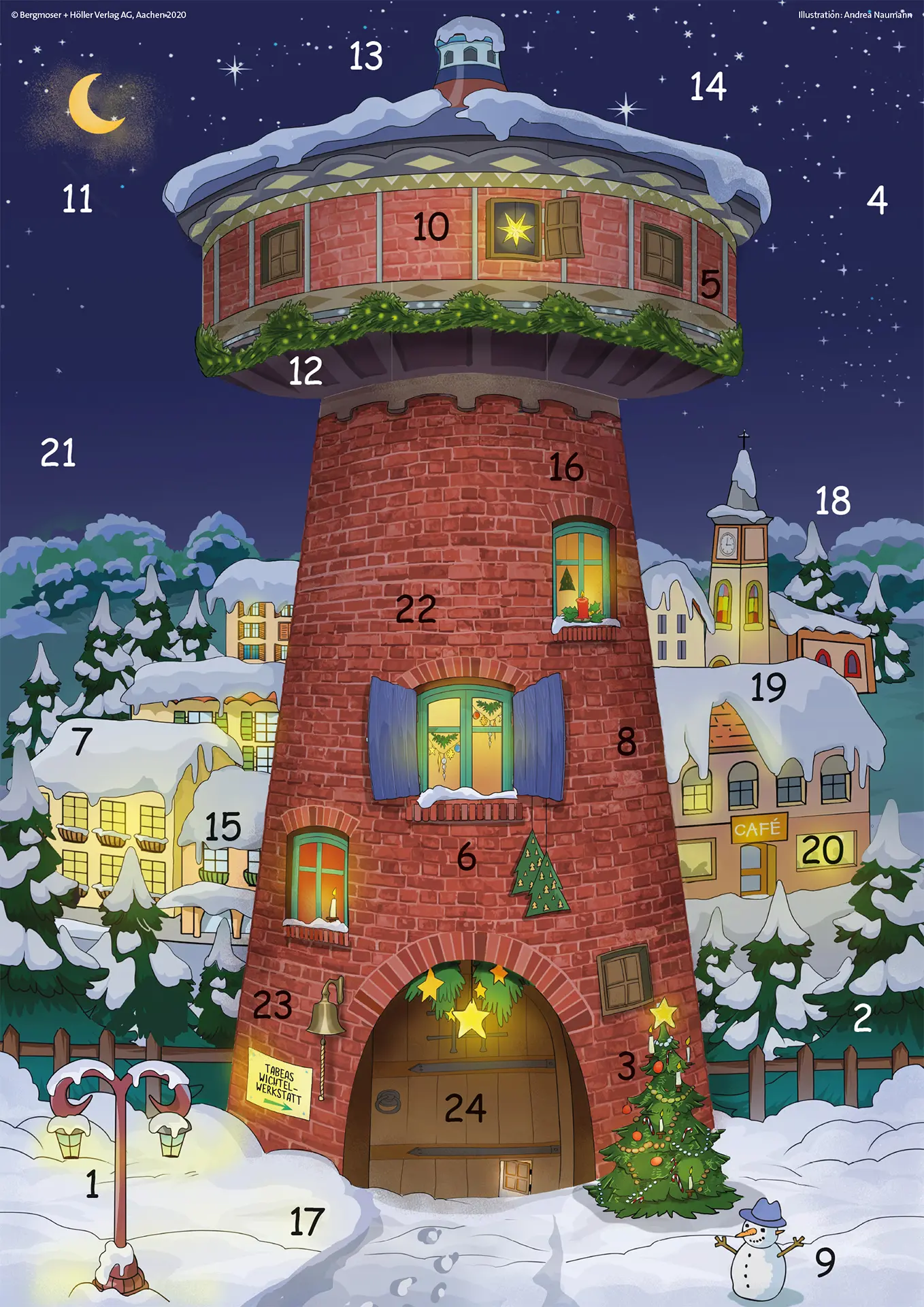 Die Adventskinder aus dem Rummelturm - Fensterbild-Adventskalender