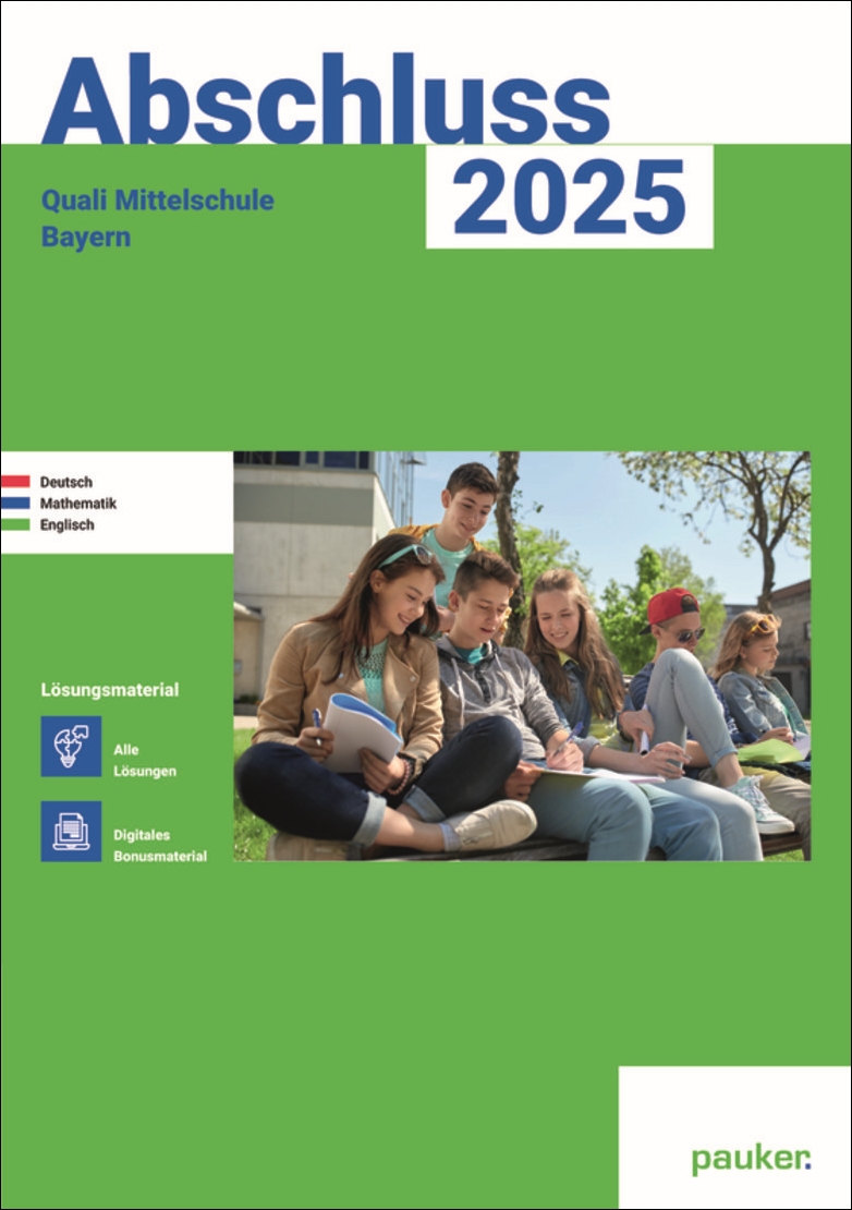 Deutsch, Mathe und Englisch - Quali 9 - Mittelschule - Lösungsband - Prüfungsvorbereitung Bayern