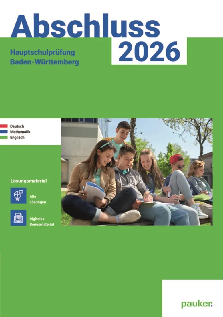 Deutsch, Mathe und Englisch - Hauptschule - Lösungsband - Prüfungsvorbereitung Baden-Württemberg