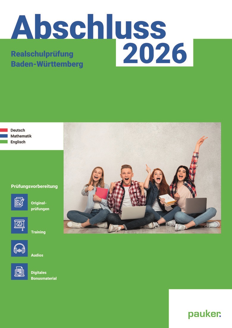 Deutsch, Mathe und Englisch - Realschule - Prüfungsvorbereitung Baden-Württemberg