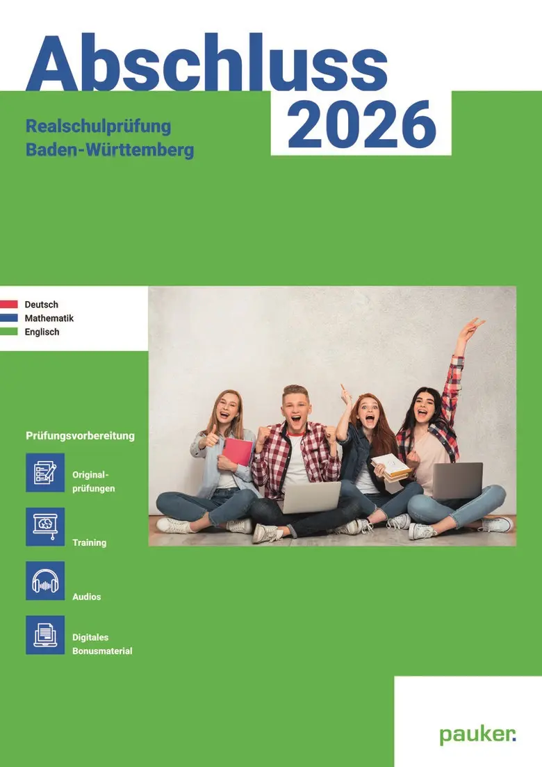Deutsch, Mathe und Englisch - Realschule - Prüfungsvorbereitung Baden-Württemberg