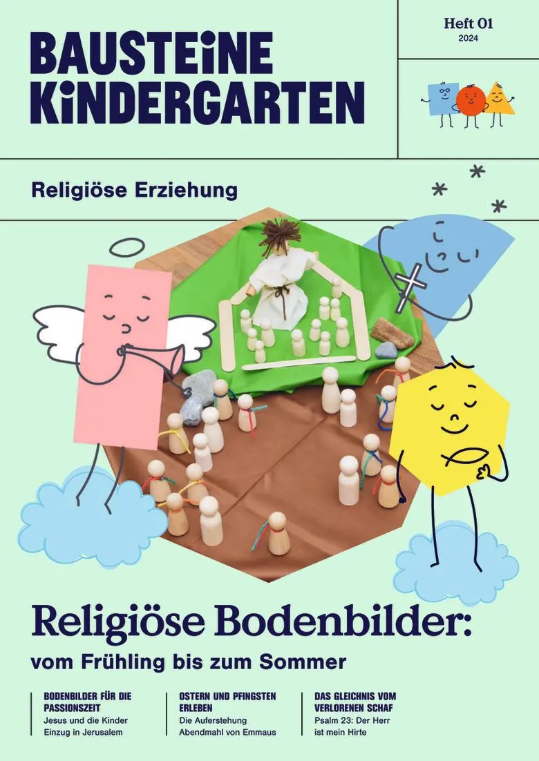 Religiöse Bodenbilder: vom Frühling bis Sommer - Bausteine Kindergarten - Upgrades