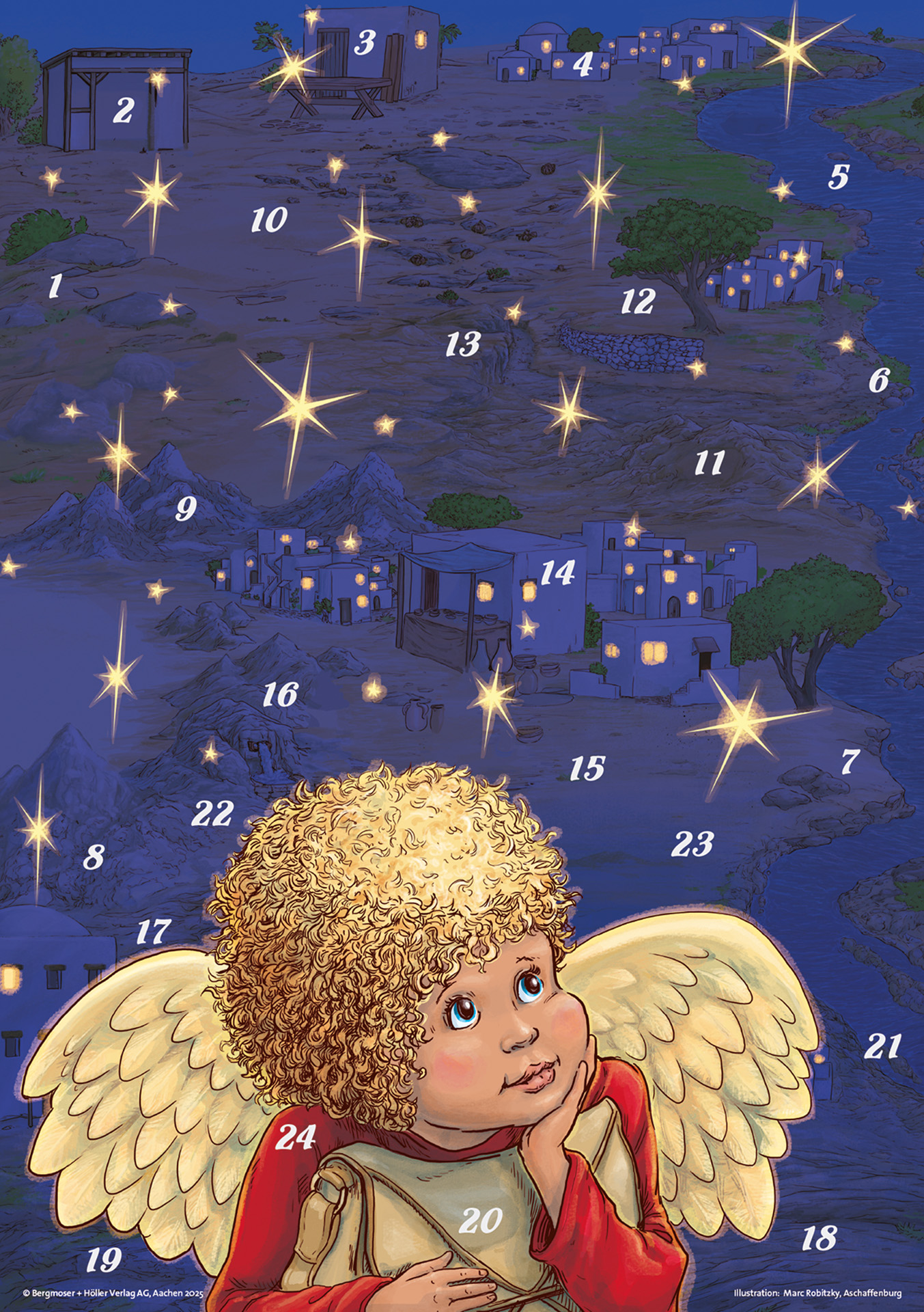 Gloria und die himmlische Tasche - Fensterbild-Adventskalender