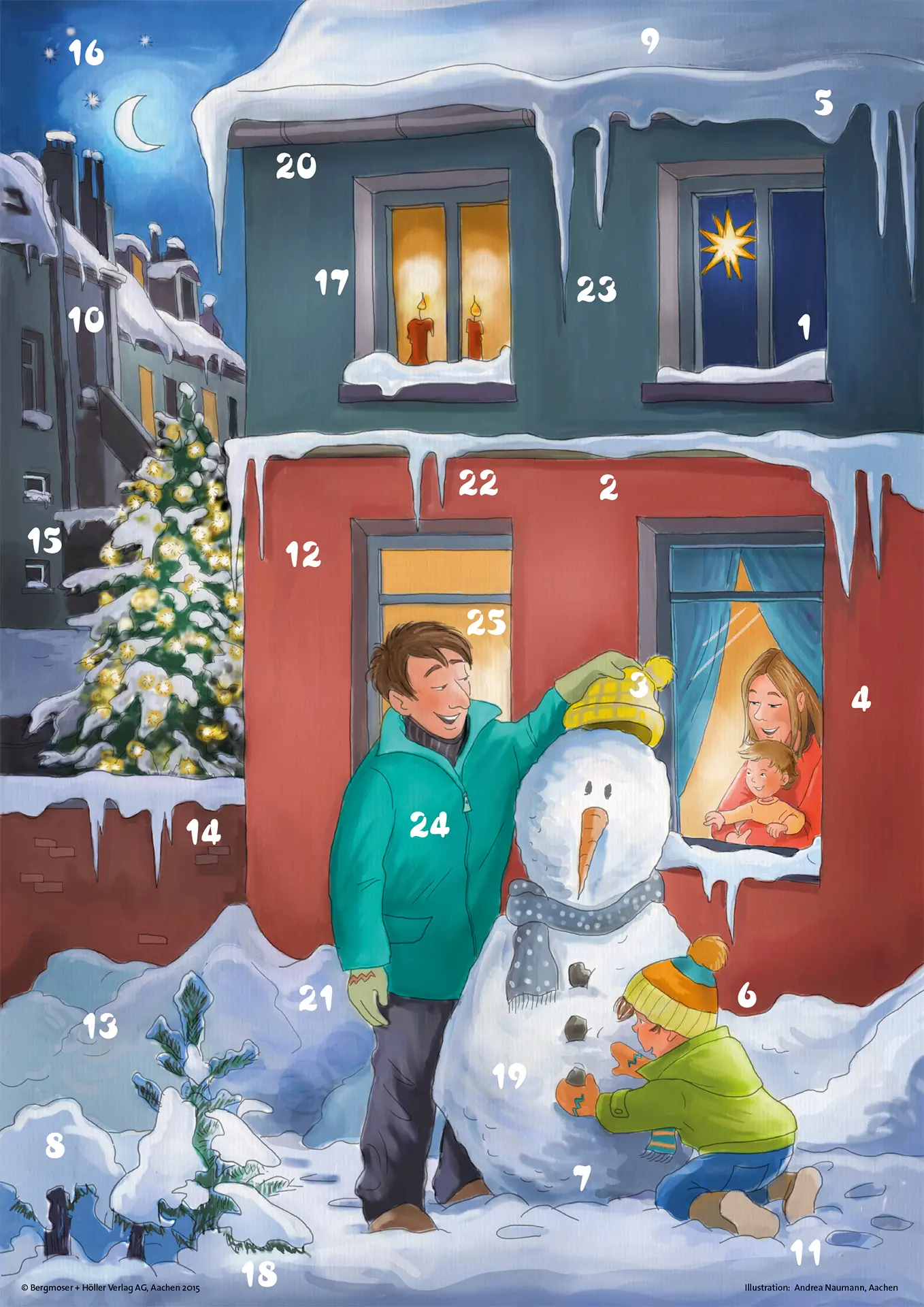 Oskar im Advent - Fensterbild-Adventskalender