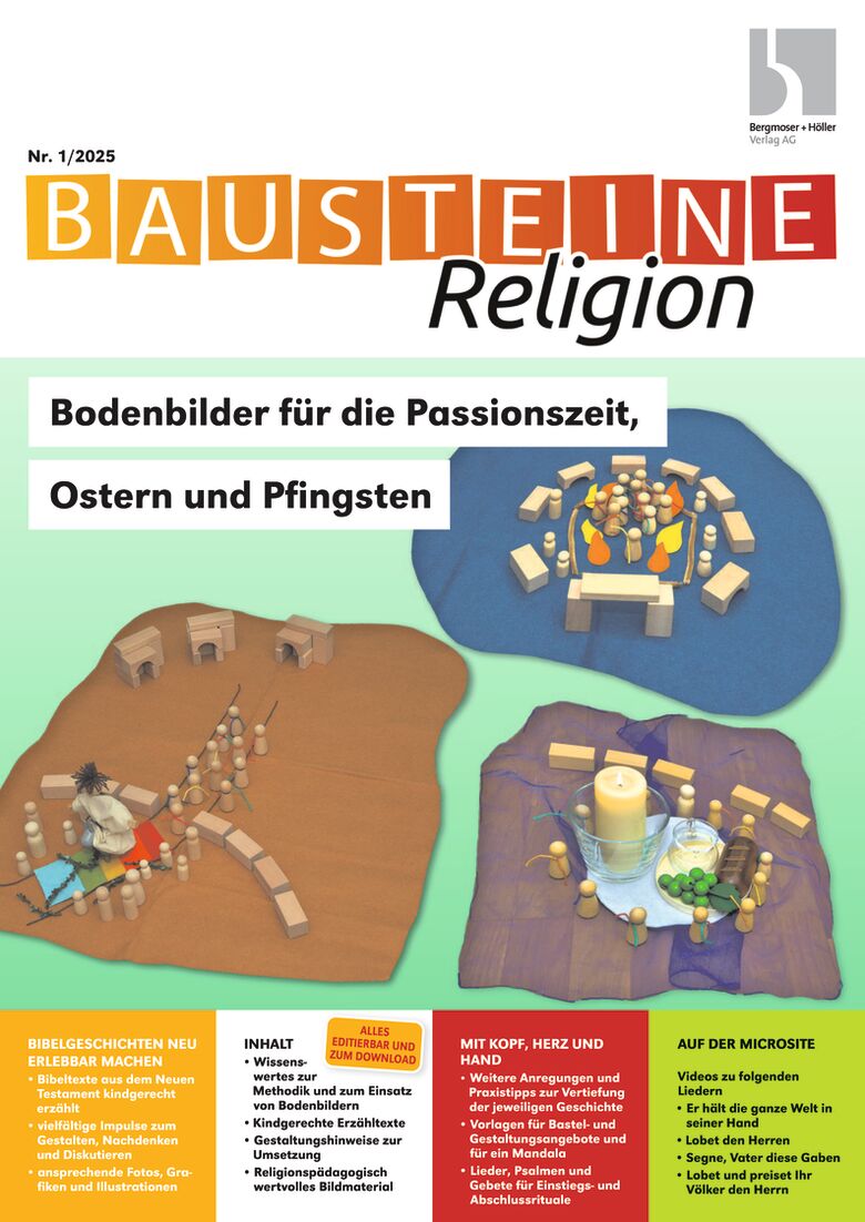 Bodenbilder für die Passionszeit, Ostern und Pfingsten - Bausteine Religion