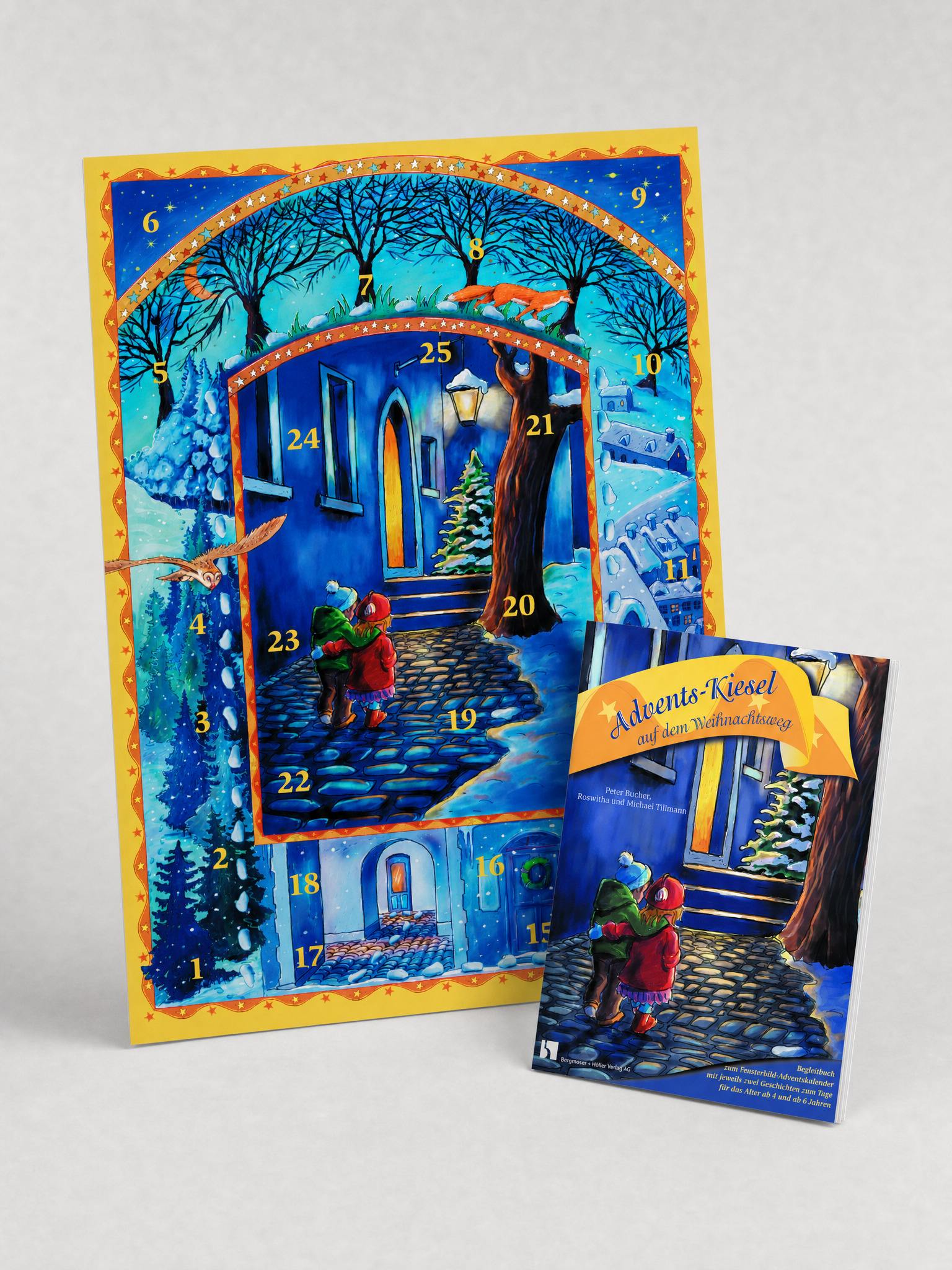 Advents-Kiesel auf dem Weihnachtsweg - Fensterbild-Adventskalender
