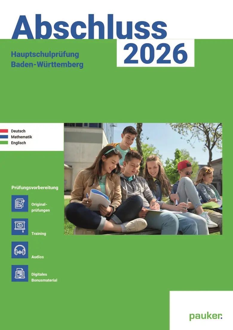 Deutsch, Mathe und Englisch - Hauptschule - Prüfungsvorbereitung Baden-Württemberg